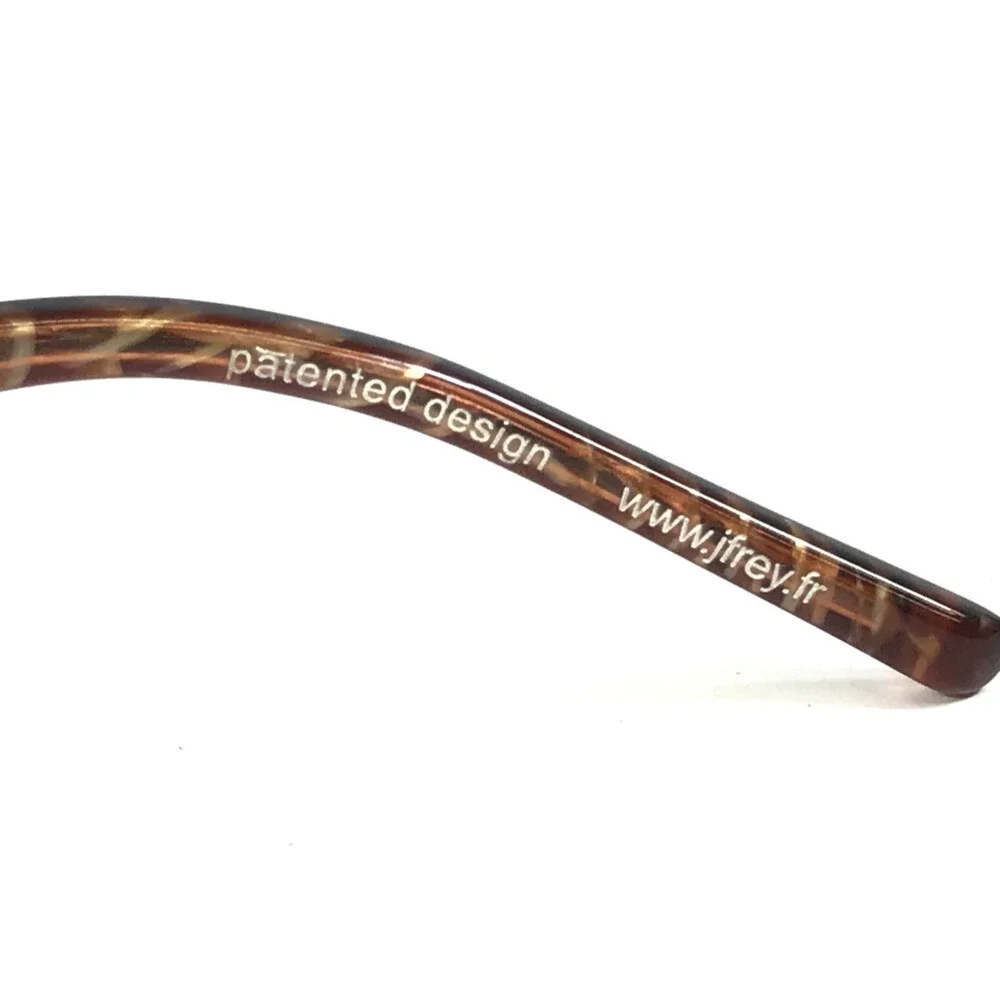 J.F. Rey Eyeglasses Frames JF2590 9560 Matte Brown Orange Half Rim 54-15-145